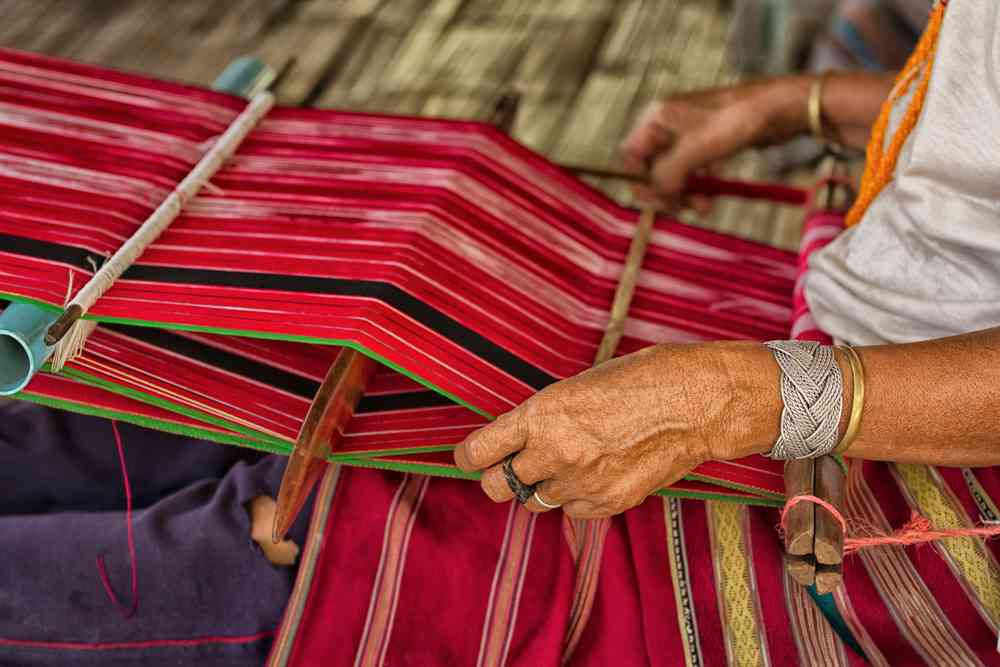 Tapestry Woman Weaving